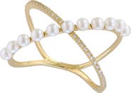 EFFY Diamond & Freshwater Pearl Ring