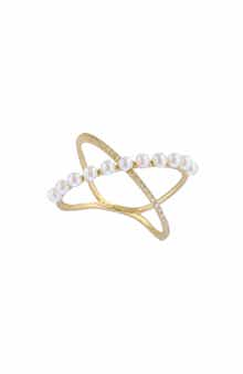 Diamond & Freshwater Pearl Ring