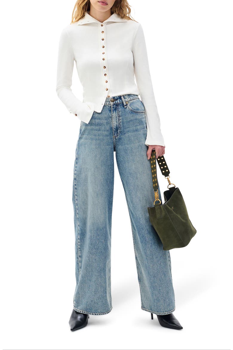 Featherweight Sofie High Waist Wide Leg Jeans, Alternate, color, THEO