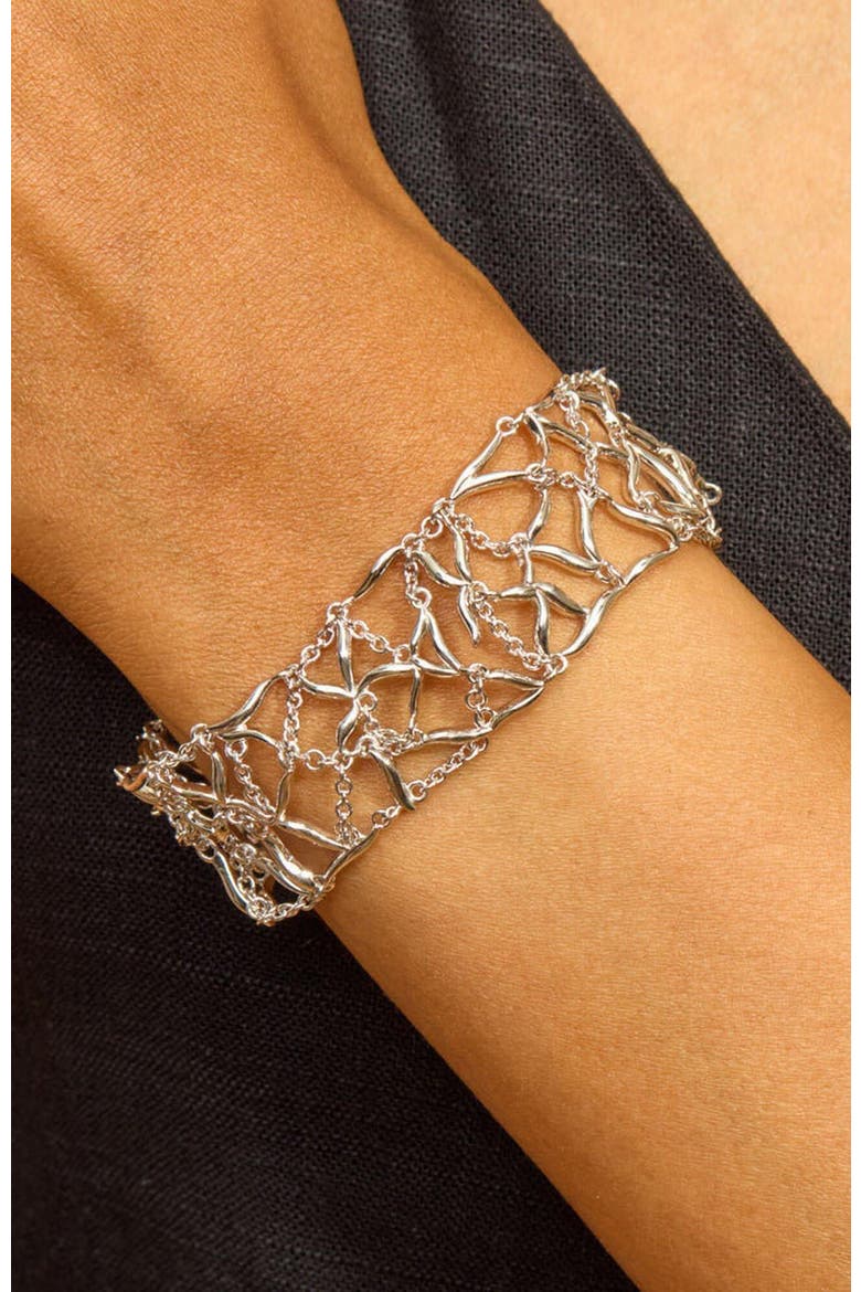 Element Web Bracelet, Alternate, color, Sterling Silver