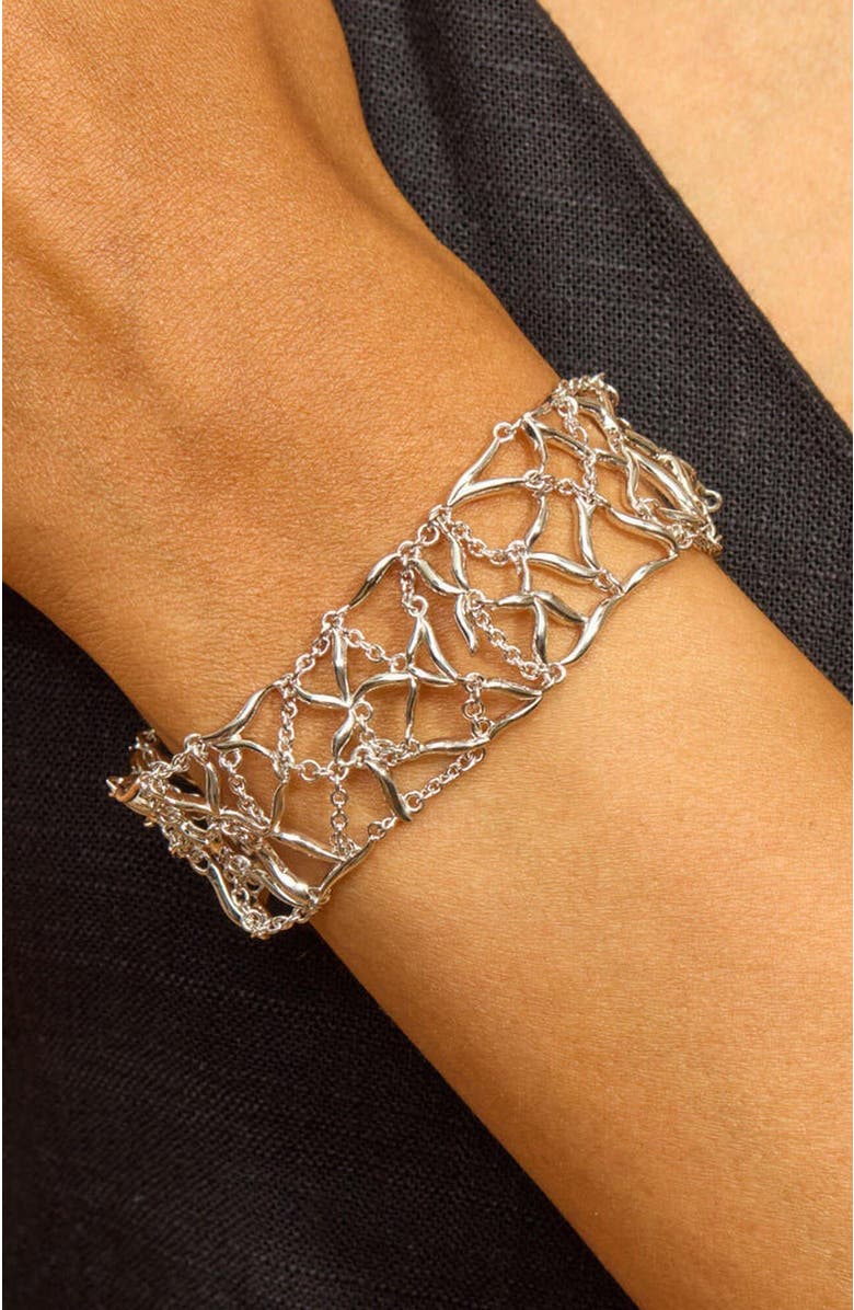 Lucy Quartermaine Element Web Bracelet, Alternate, color, Sterling Silver