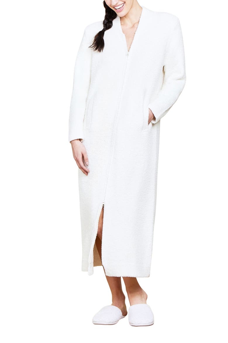 CozyChic™ Front Zip Robe, Main, color, CREAM