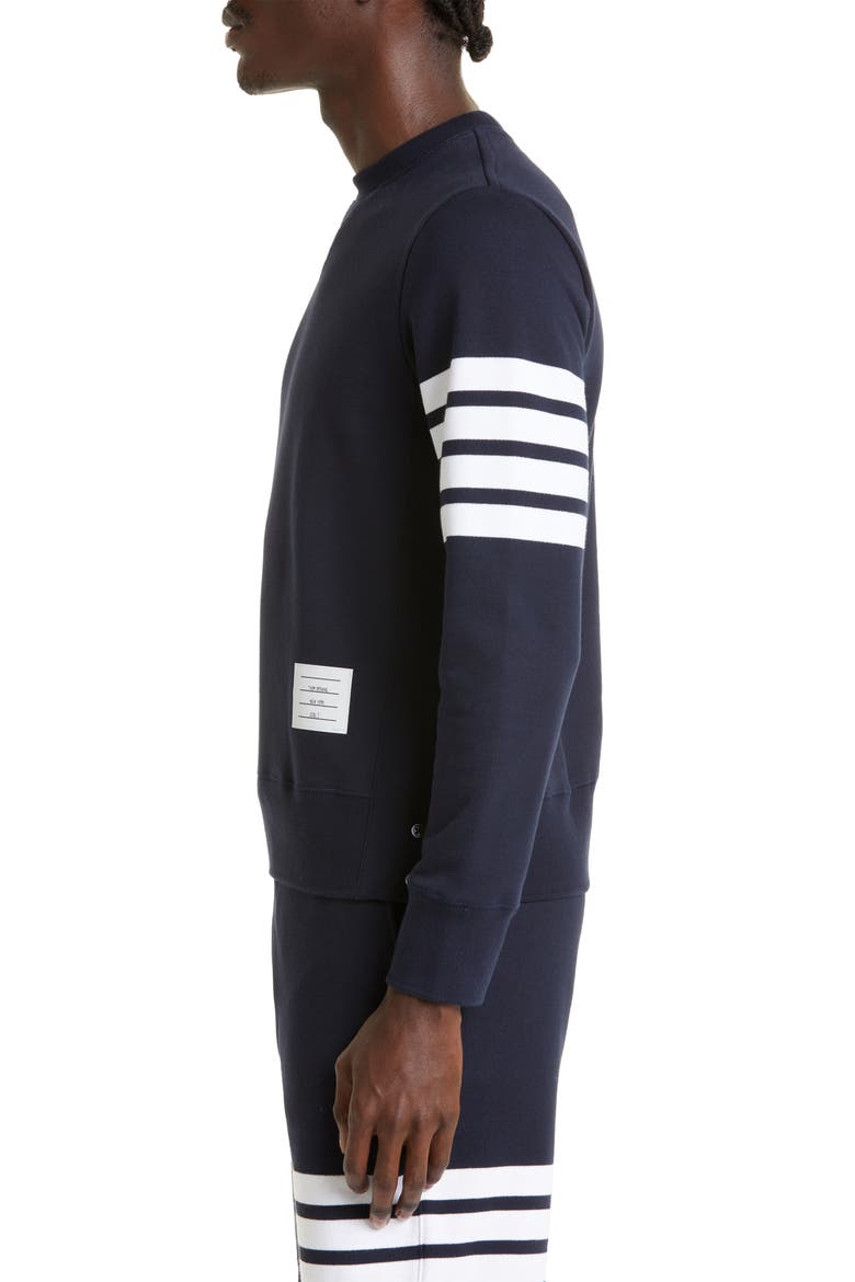Stripe Sleeve Sweatshirt, Alternate, color, 461 - NAVY