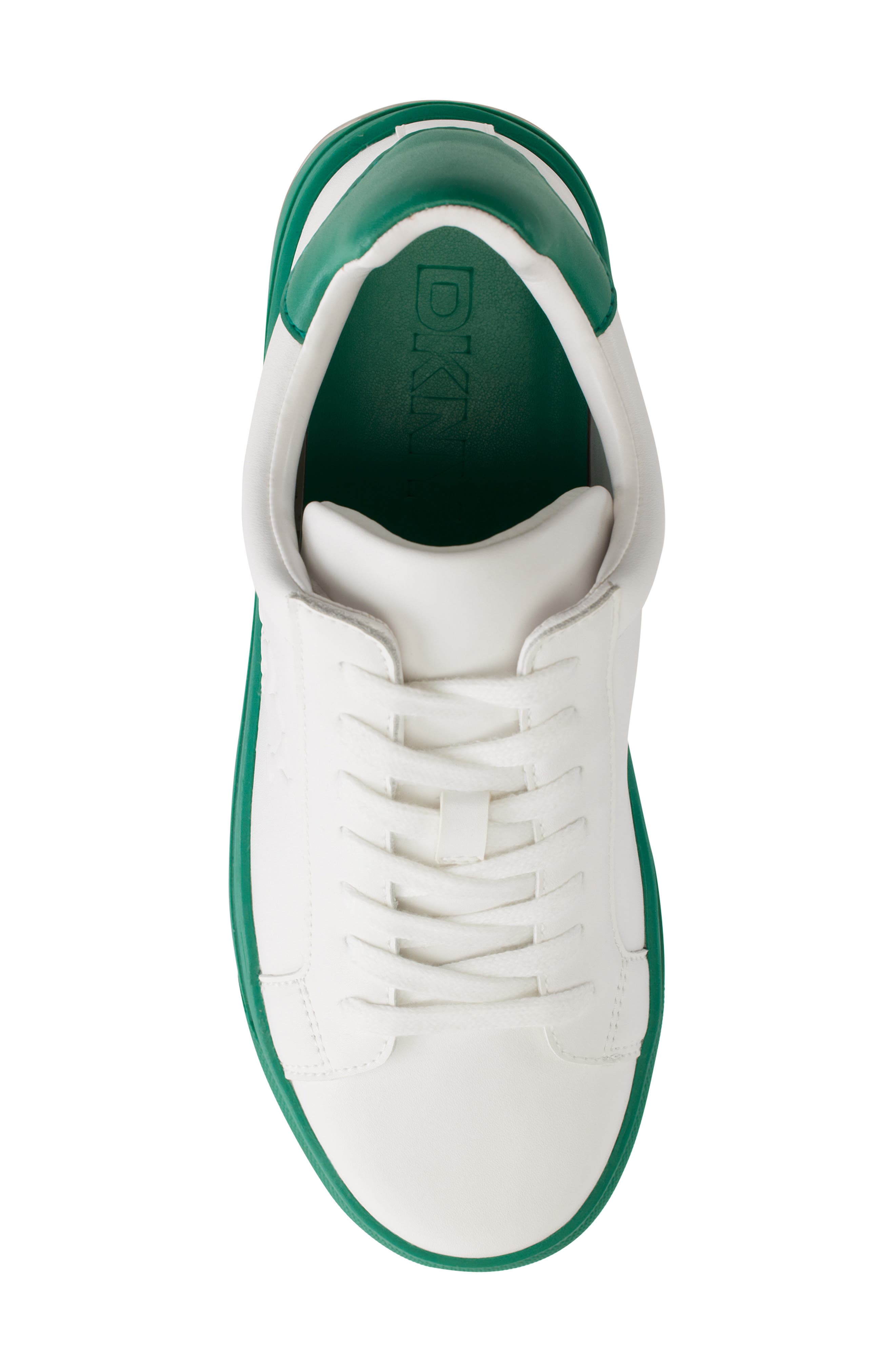 Logo Embossed Sneaker, Alternate, color, WHITE/ GREEN