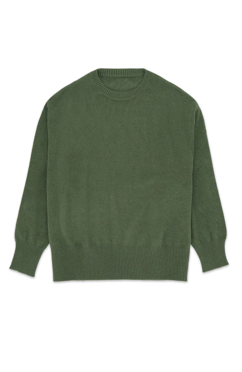 Fortela Cashmere Crewneck Sweater, Main, color, Olive Green