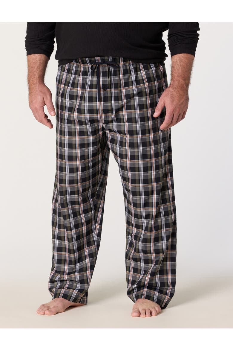 Big & Tall Woven Lounge Pants, Main, color, BLACK BEAUTY PLAID