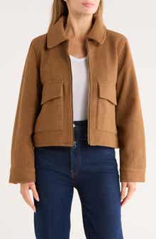 Lucky Brand Missy Zip Up Crop Jacket