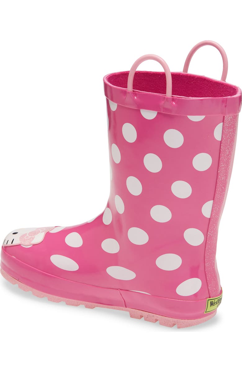 Western Chief Hello Kitty<sup>®</sup> - Cutie Dot Waterproof Rain Boot, Alternate, color,
