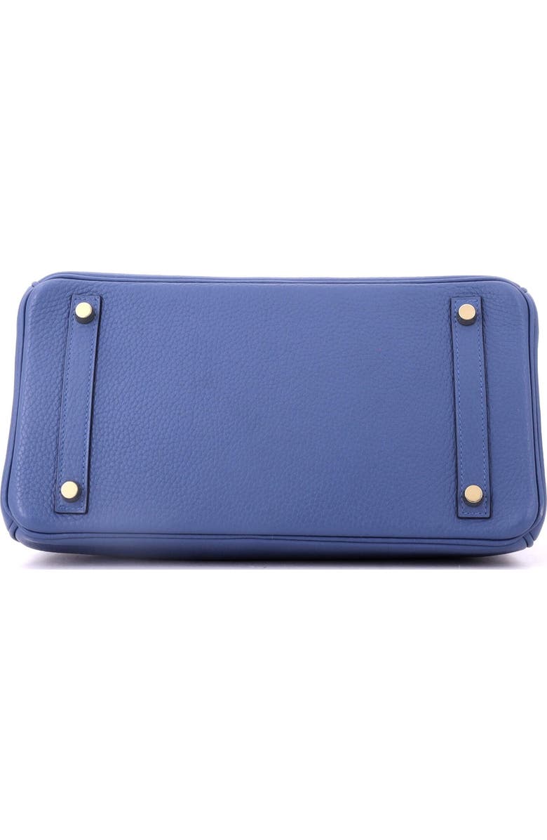 Pre-Owned Hermes Birkin Handbag Blue Clemence with Gold Hardware 30, Alternate, color, Bleu Agate