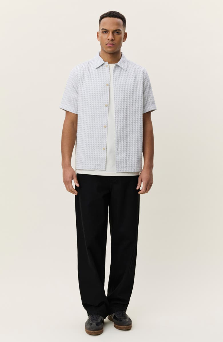 Les Deux Check Cotton Seersucker Button-Up Shirt, Alternate, color, Light Ivory
