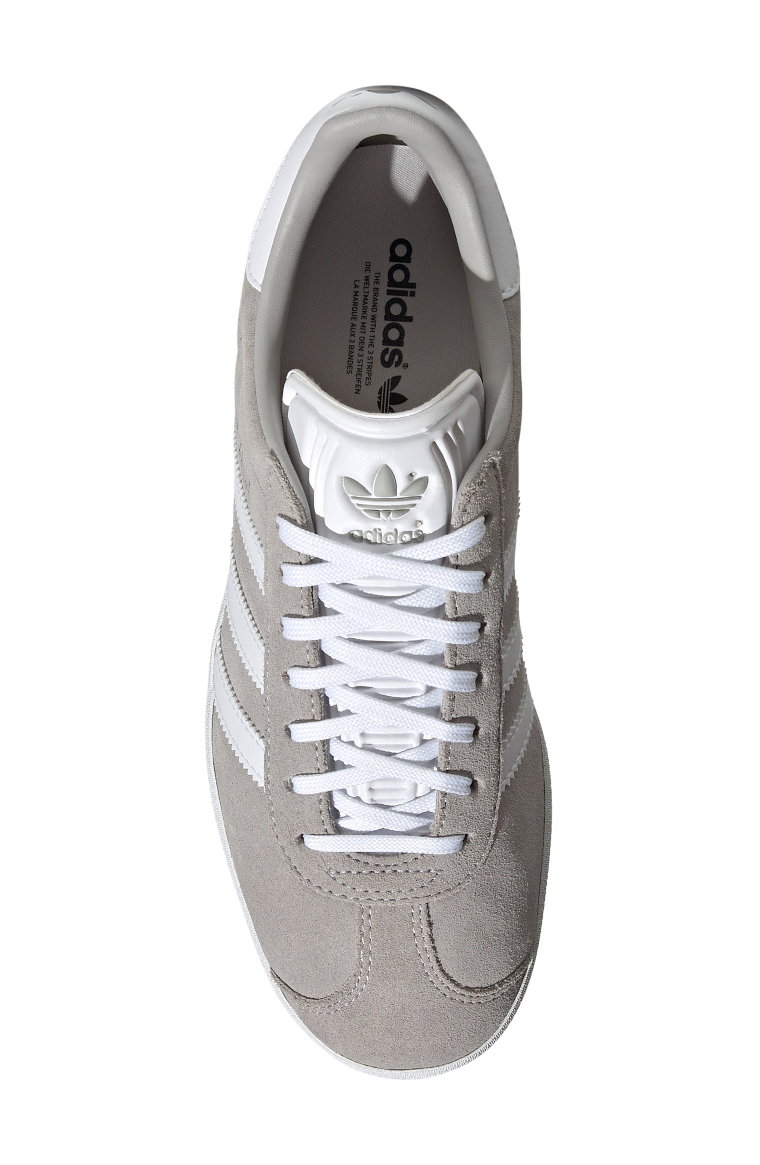 adidas Gazelle Sneaker, Alternate, color, Grey Two/White/Core Black