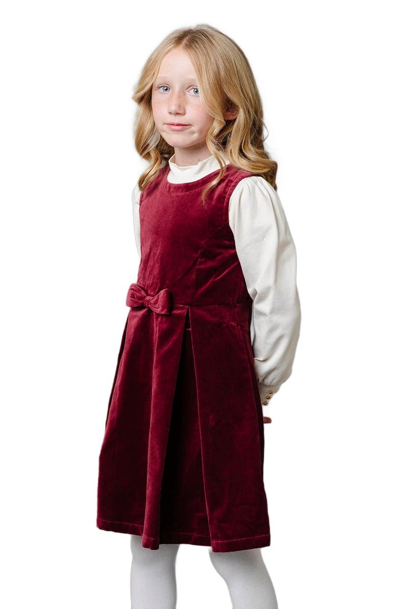 Hope 
Henry Girls
 Bow Front Jumper, Kids, Alternate, color, Wine Velvet