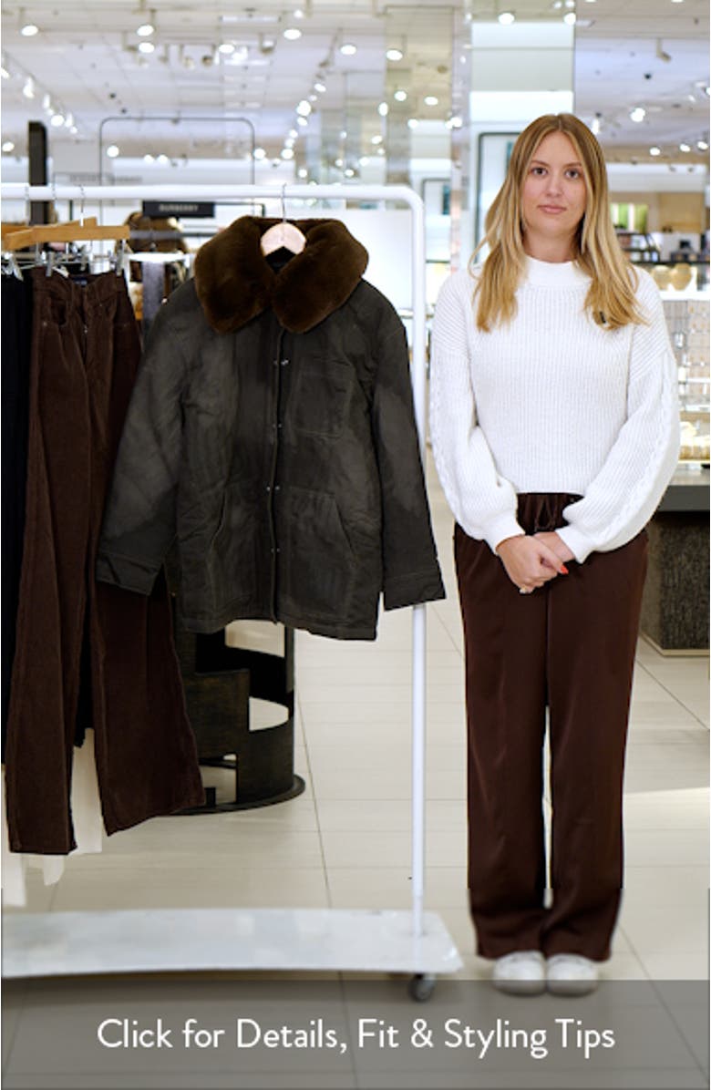 Tessuto Waxed Cotton Jacket with Removable Faux Fur Collar, sales video thumbnail