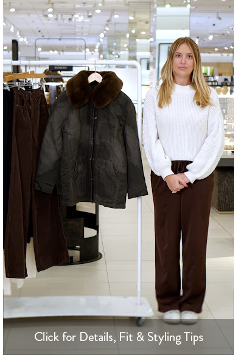 Tessuto Waxed Cotton Jacket with Removable Faux Fur Collar video