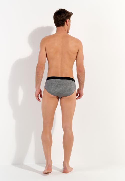 Hom Herbie Comfort Mini Briefs In Black Print