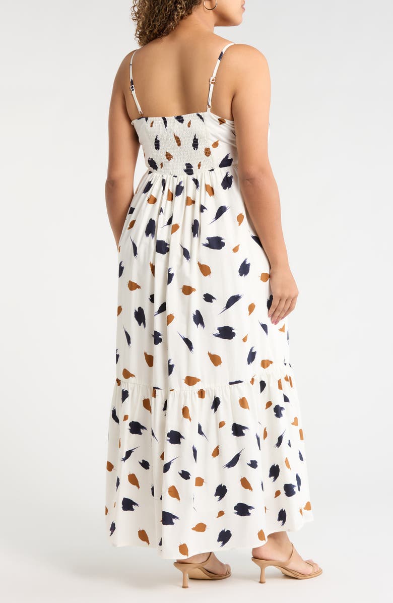 SUGARLIPS Devania Brush Cabana Flowy Maxi Dress, Alternate, color, Navy-Multi