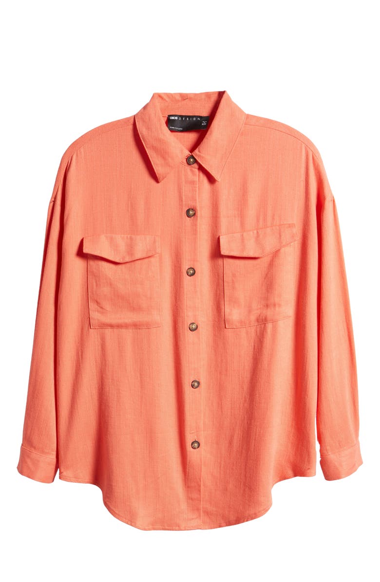 ASOS DESIGN Utility Oversize Button-Up Shirt, Alternate, color,