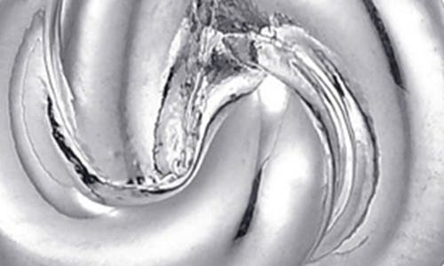 Adornia Chubby Knot Stud Earrings In Silver
