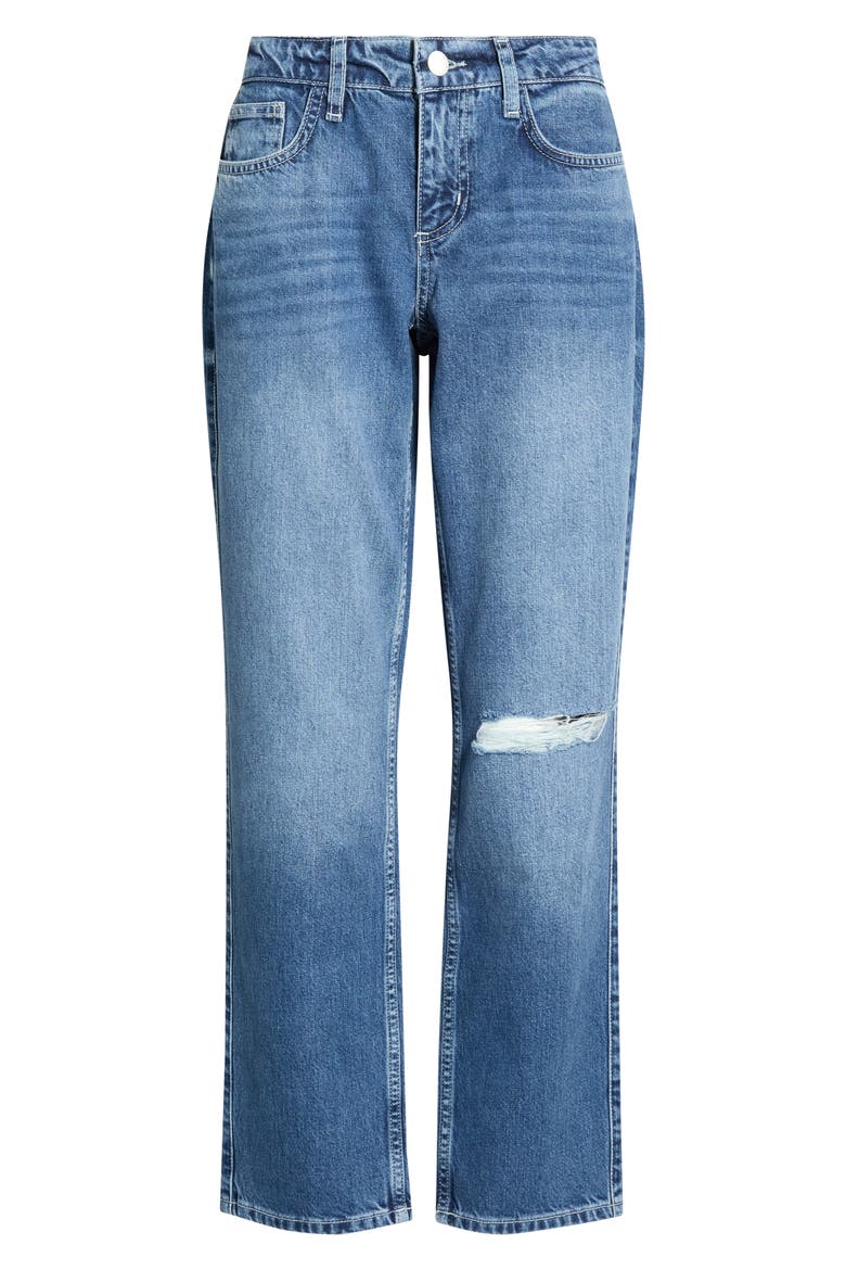 Nevia Ripped Slouchy Straight Leg Jeans, Main, color, ATLANTIS DESTRUCT