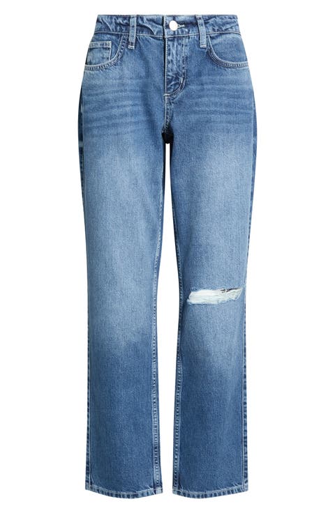 Nevia Ripped Slouchy Straight Leg Jeans