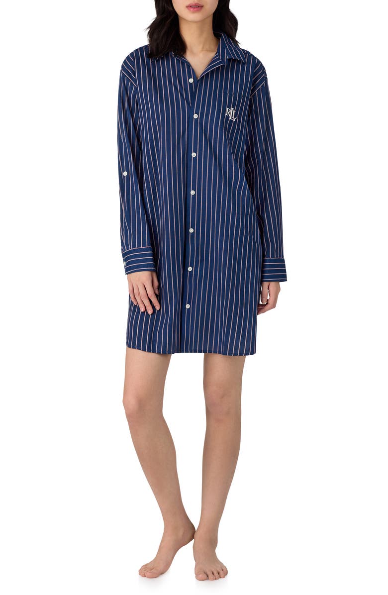 Lauren Ralph Lauren Monogram Nightshirt, Main, color, 