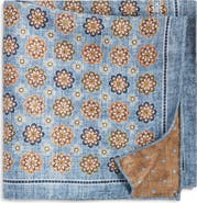 Nordstrom Double Print Silk Pocket Square