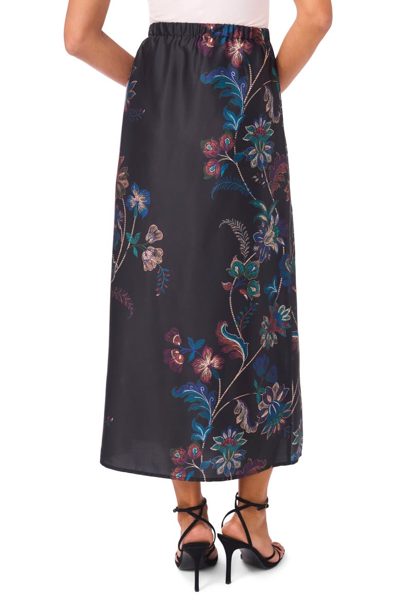 Floral Print Pencil Skirt, Alternate, color, PURPLE DUSK