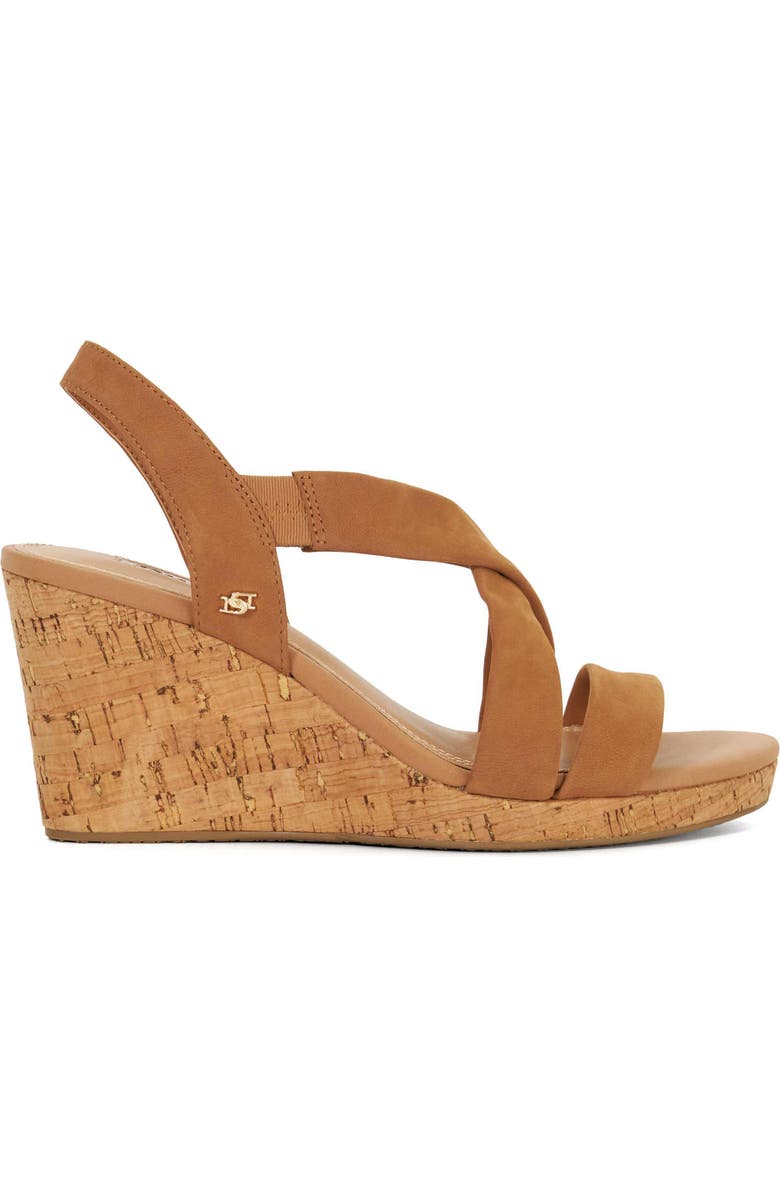 Dune London Kamies Slingback Platform Wedge Sandal, Alternate, color, Tan
