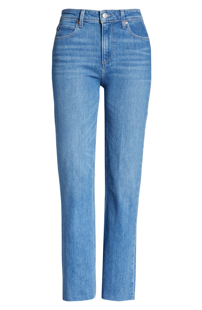 PAIGE Colette High Waist Raw Hem Crop Flare Jeans, Alternate, color, Shoreside