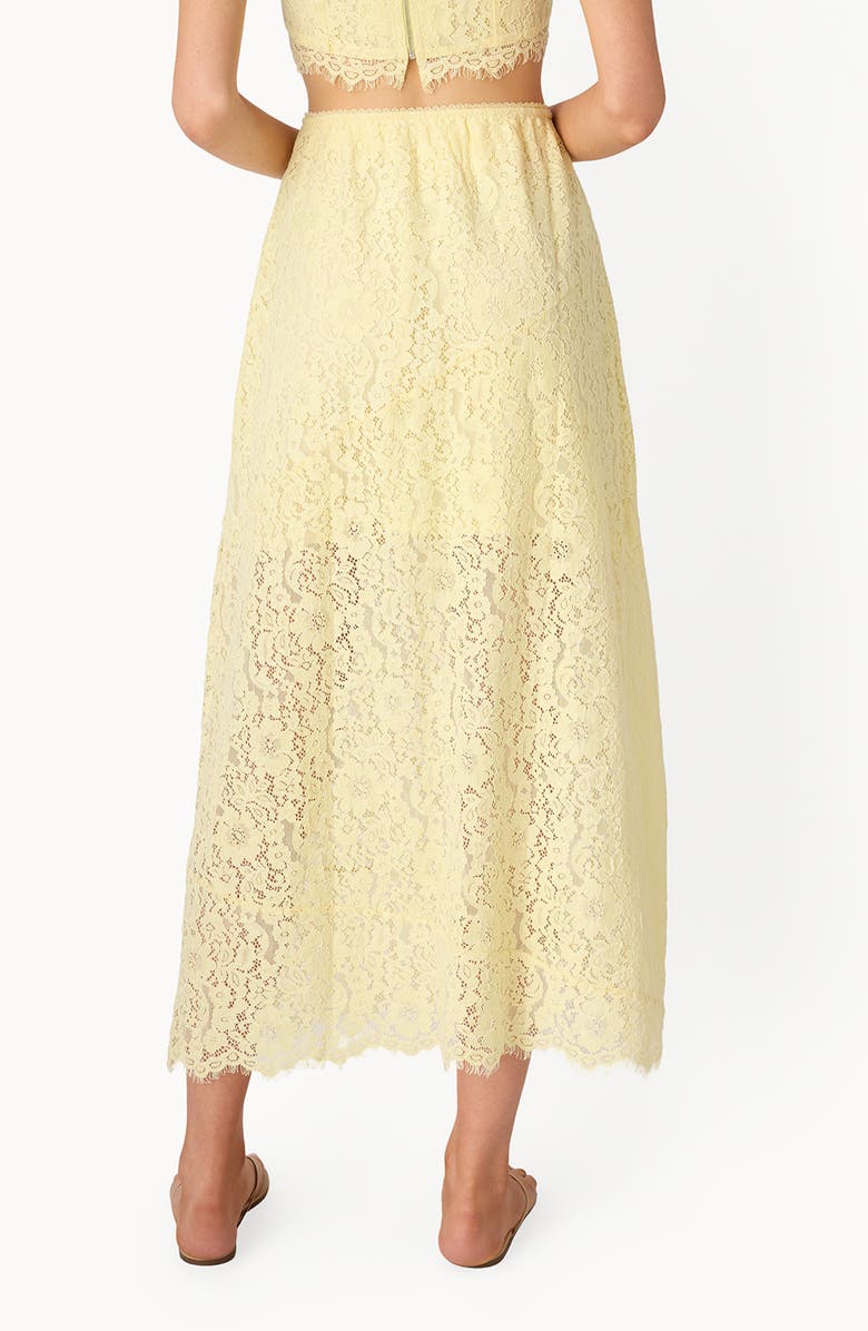 CAMI NYC Effie Lace Midi Skirt, Alternate, color, Buttercup