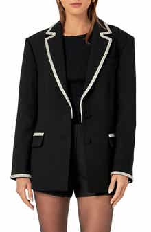 Rhinestone Trim Jacket