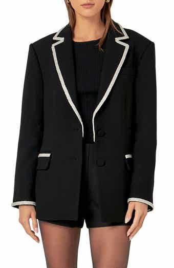 Rhinestone Trim Jacket