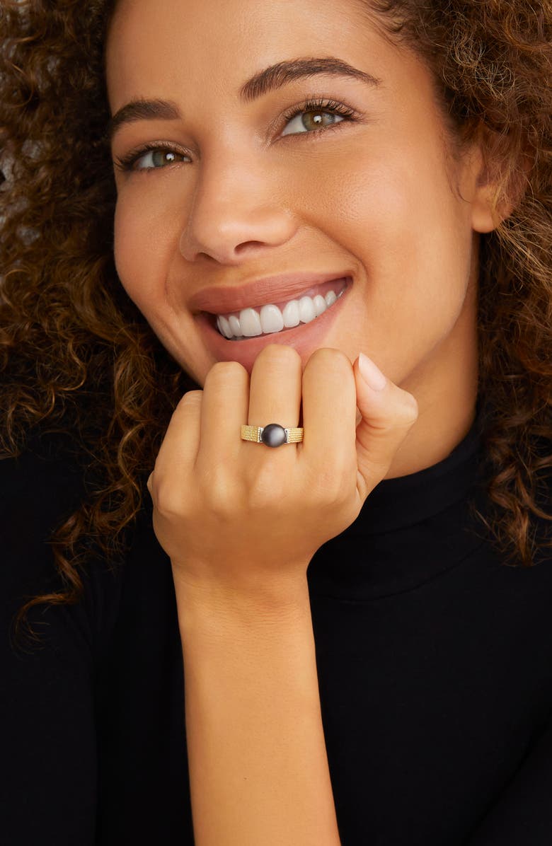 LAGOS Luna Pearl Lux Ring, Alternate, color, Luna Blk