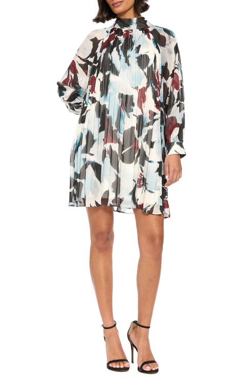 Tie Back Long Sleeve A-Line Dress