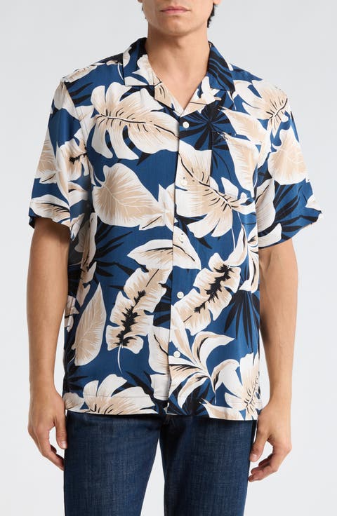 Tropical Print Camp Shirt