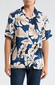 Original Penguin Tropical Print Camp Shirt