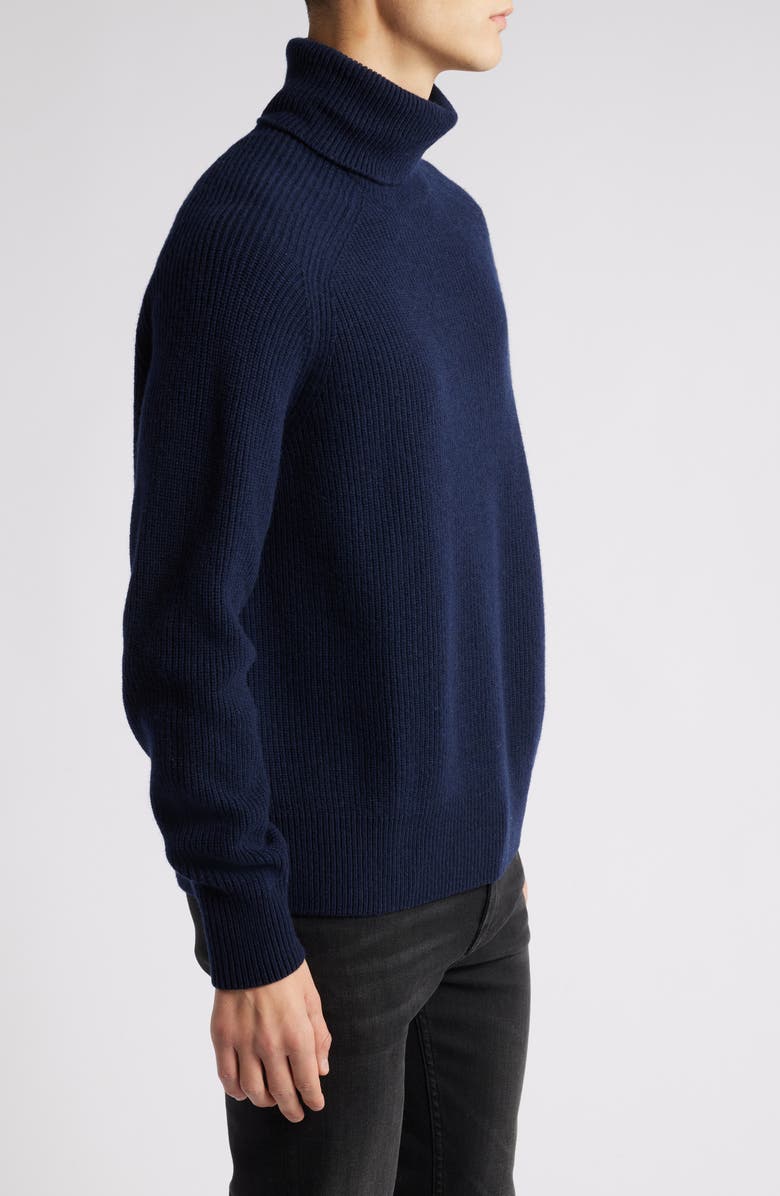 BOSS Evento Recycled Wool Turtleneck Sweater, Alternate, color, Dark Blue