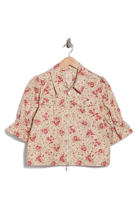 Mini Bouquet Holly Short Sleeve Crop Jacket