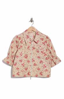 Cinq à Sept Mini Bouquet Holly Short Sleeve Crop Jacket