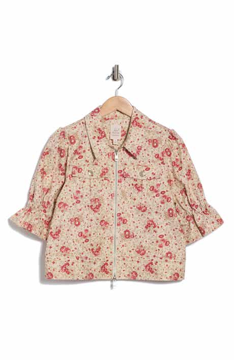 Cinq à Sept Mini Bouquet Holly Short Sleeve Crop Jacket