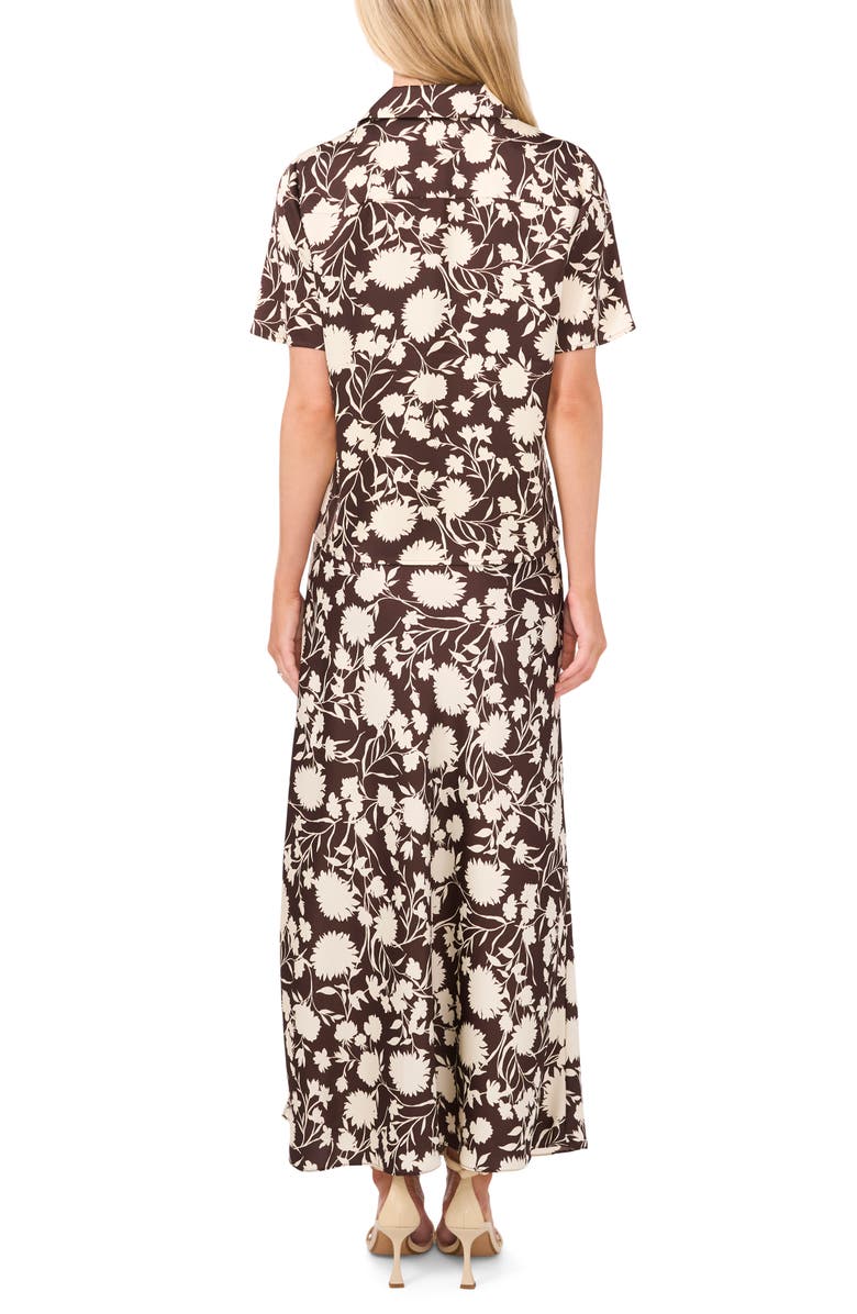 Halogen<sup>®</sup> Short Sleeve Button-Up Camp Shirt, Alternate, color, Coffee Bean