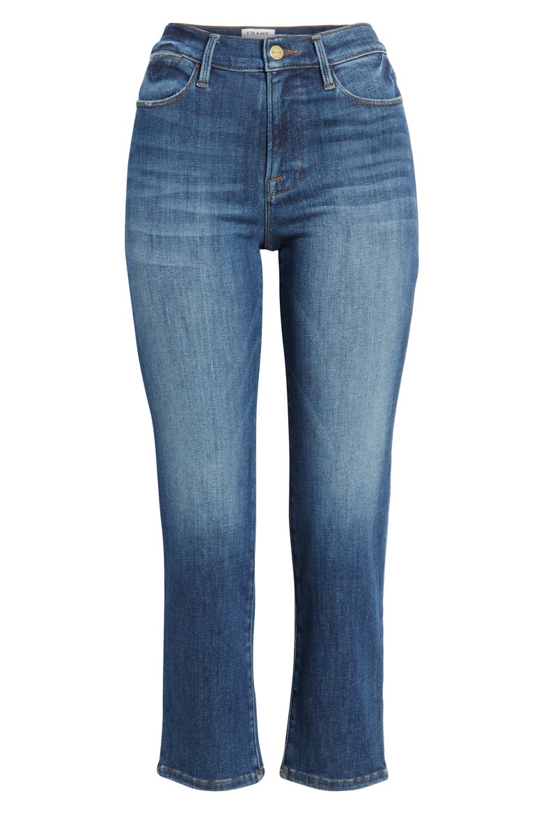 Le High Ankle Straight Leg Jeans, Alternate, color, BESTIA