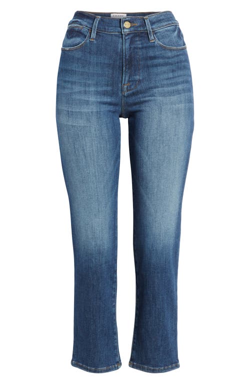 Frame Le High Straight Cropped Paneled High-rise Straight-leg Jeans In Bestia