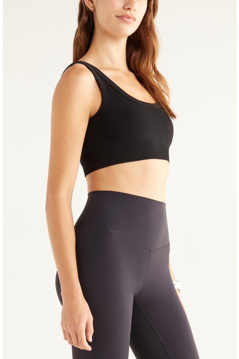 Seamless Sports Bra, Alternate, color, BLACK
