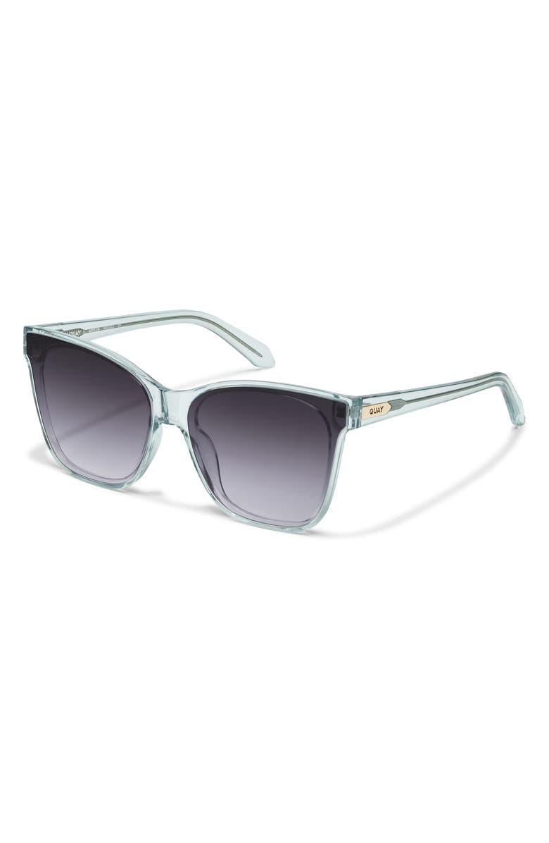 QUAY After Party 51mm Square Sunglasses, Alternate, color, Glass/ Smoke