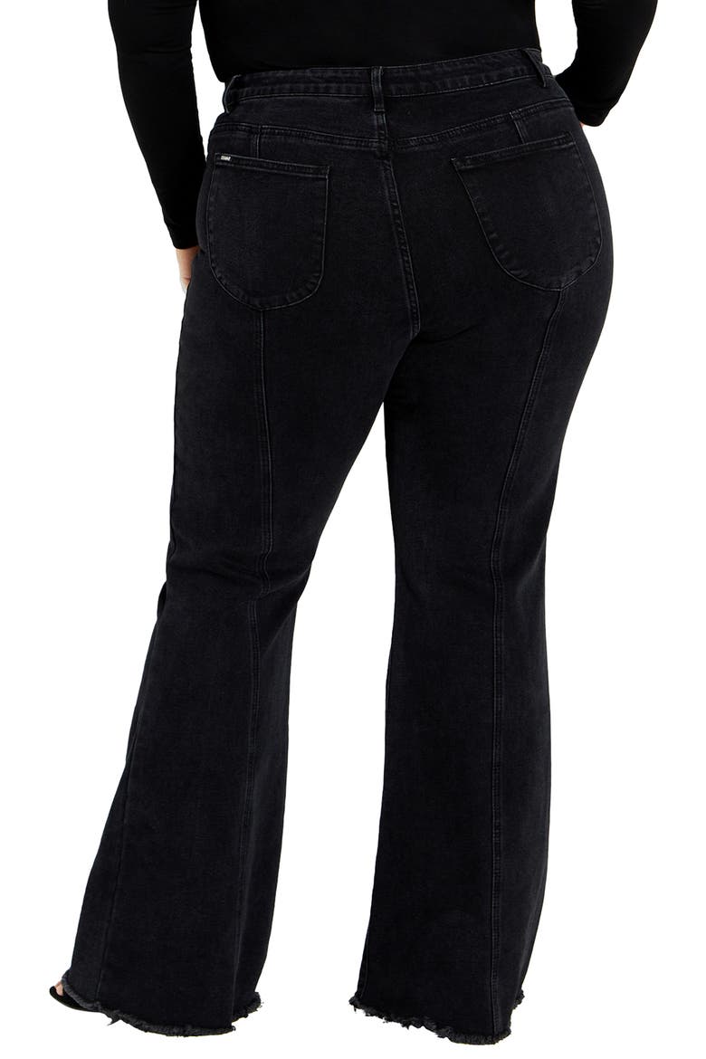 Leah Flare Jeans, Alternate, color, BLACK