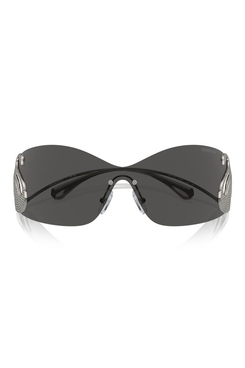 34mm Irregular Sunglasses, Alternate, color, GUNMETAL
