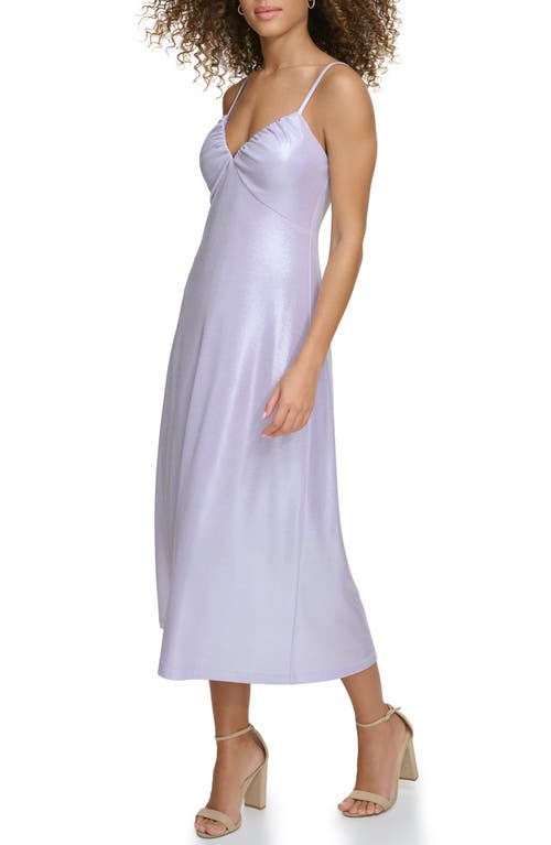 Siena Metalllic Knit Slipdress In Lilac