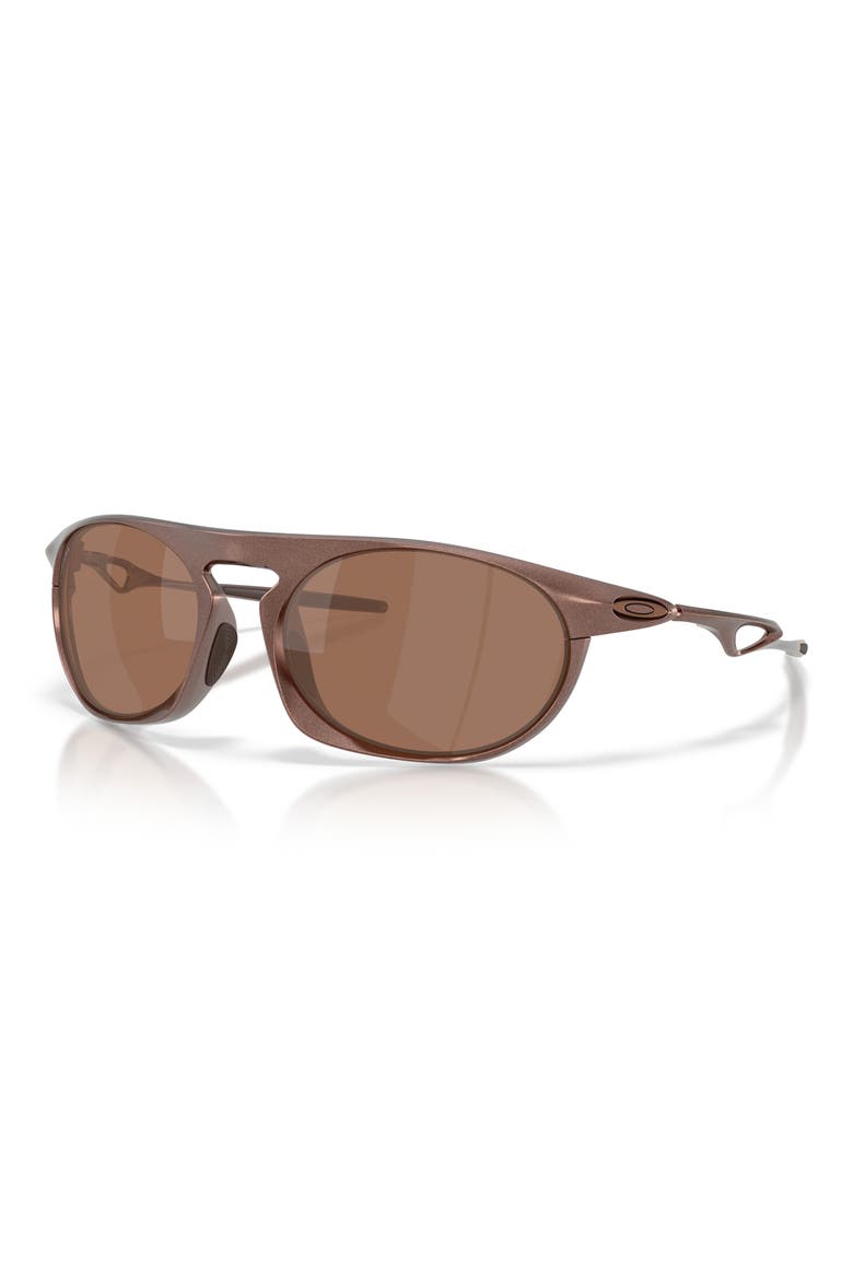 Neo Jacket 58mm Oval Sunglasses, Alternate, color, MATTE MAHOGANY / PRIZM