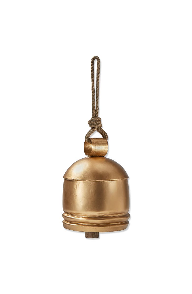 tag Classic Artisan XL Gold Bell Decorative Holiday Object, Main, color, Yellow